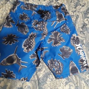 Kids Hurley trunks swimsuit. Size 7/8. Blue color. Brand new